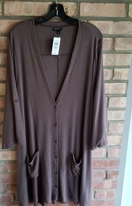 NWT TORRID Cardigan Tunic Top button 3X with Pockets